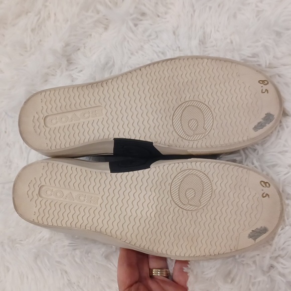 COACH Men's Black Skate Slip On Sneaker In Signature Canvas With Rexy SZ 8.5 - Picture 16 of 16